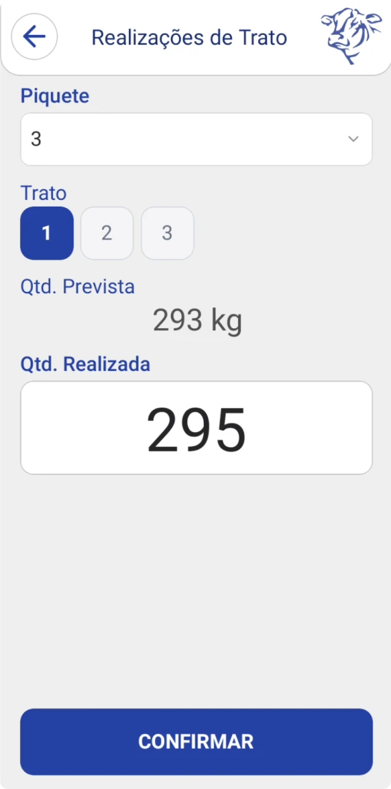 Tela 2 do app de coleta de dados BeefSystem